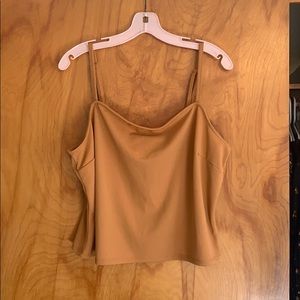 Light burnt orange crop top